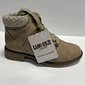 Muk Luks Women’s Lukees Stone Lace-Up Booties, Size 8 M